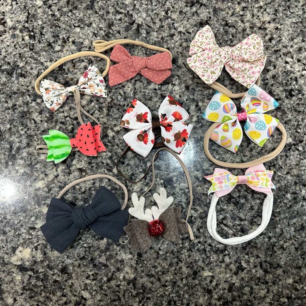 Girls Headband Bow Set